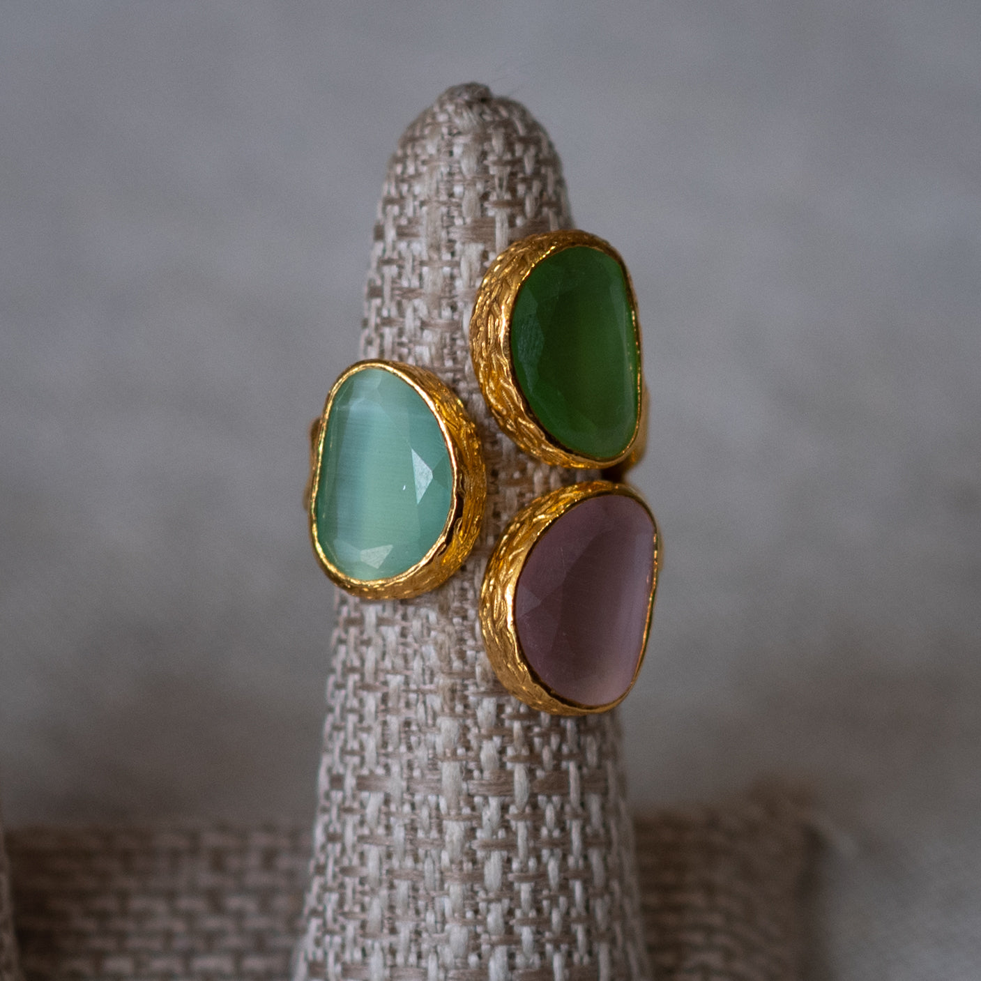 Triple Cat Rings Triple Cats Eye Ring – Arabella