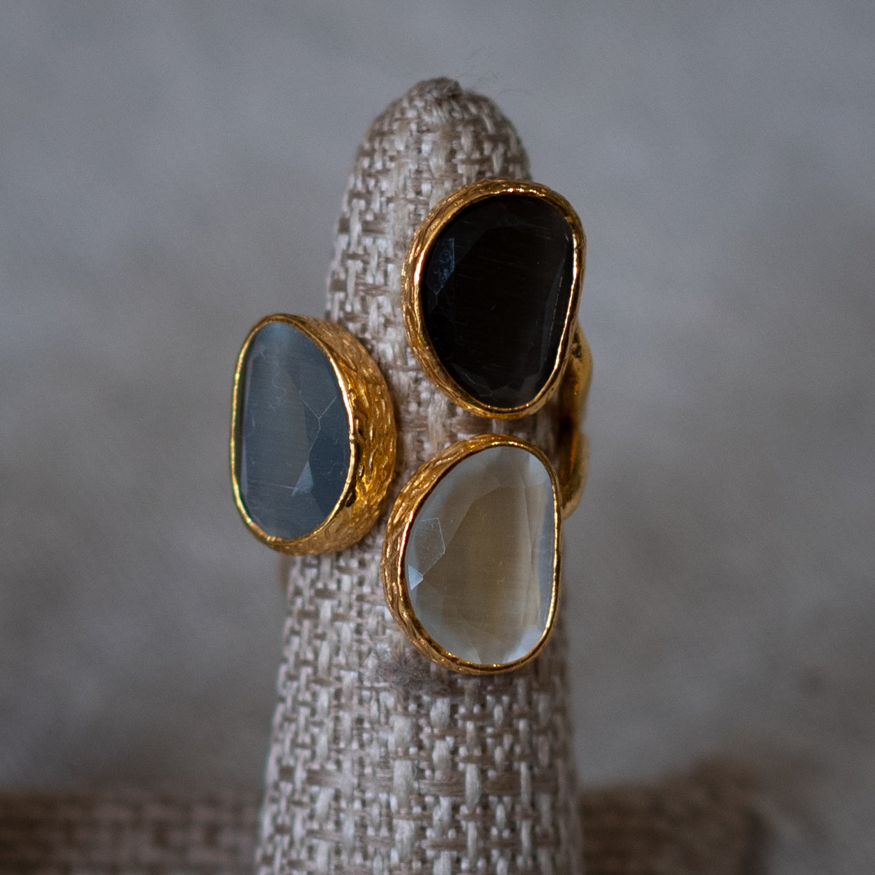 Triple Cat Rings Triple Cats Eye Ring – Arabella